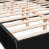 Estructura de cama madera de ingeniería y metal negro