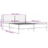 Estructura de cama madera de ingeniería y metal negro