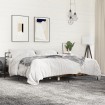 Estructura cama madera ingeniería metal roble ahumado 180x200cm