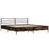 Estructura cama madera ingeniería metal roble ahumado