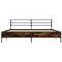 Estructura cama madera ingeniería metal roble ahumado