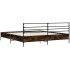 Estructura cama madera ingeniería metal roble ahumado