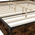 Estructura cama madera ingeniería metal roble ahumado