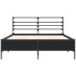 Estructura de cama madera de ingeniería y metal negro