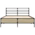 Estructura cama madera ingeniería metal roble Sonoma 140x190