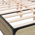 Estructura cama madera ingeniería metal roble Sonoma 140x190