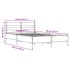 Estructura cama madera ingeniería metal roble Sonoma 140x190