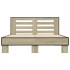 Estructura cama madera ingeniería metal roble Sonoma 140x200