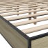 Estructura cama madera ingeniería metal roble Sonoma 140x200