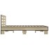 Estructura cama madera ingeniería metal roble Sonoma 120x200