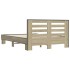Estructura cama madera ingeniería metal roble Sonoma 120x200