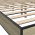 Estructura cama madera ingeniería metal roble Sonoma 120x200