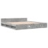 Cama con cajones madera ingeniería gris hormigón 200x200