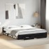 Estructura cama con cajones madera ingeniería negra 180x200