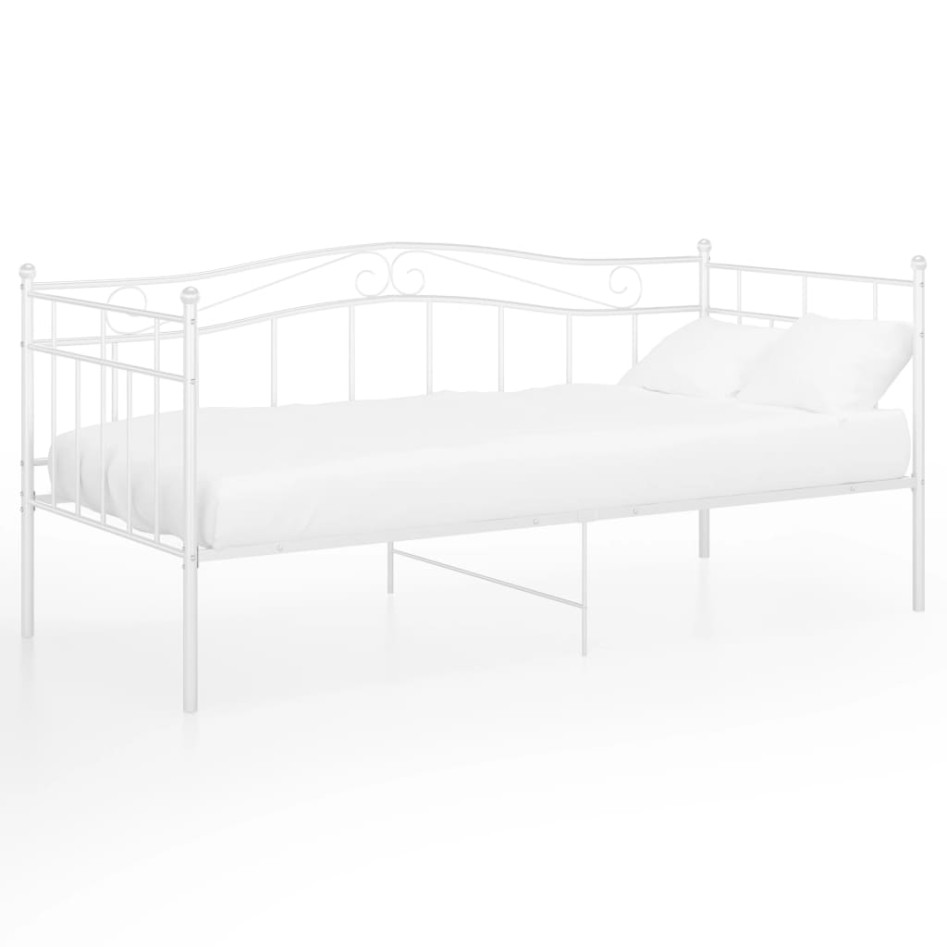 Estructura de sofá cama metal blanco 90x200
