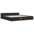 Estructura cama con cajones madera ingeniería negra 180x200