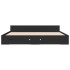 Estructura cama con cajones madera ingeniería negra 180x200