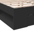 Estructura cama con cajones madera ingeniería negra 180x200