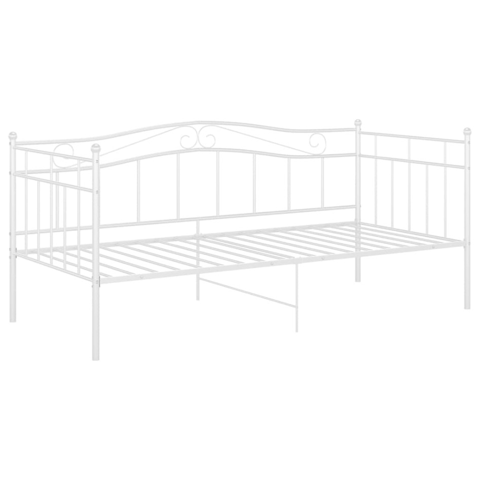 Estructura de sofá cama metal blanco 90x200