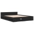 Estructura cama con cajones madera ingeniería negra 150x200