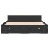 Estructura cama con cajones madera ingeniería negra 150x200
