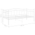 Estructura de sofá cama metal blanco 90x200