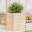 Jardinera de madera maciza de pino 60x60x68,5 cm