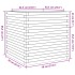 Jardinera de madera maciza de pino 70x70x68,5
