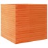Jardinera de madera maciza de pino marrón cera 70x70x68,5