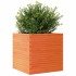 Jardinera de madera maciza de pino marrón cera 70x70x68,5