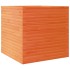 Jardinera de madera maciza de pino marrón cera 70x70x68,5