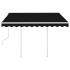 Toldo manual retráctil con postes gris antracita 3x2,5
