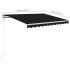 Toldo manual retráctil con postes gris antracita 3x2,5