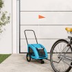 Remolque de bicicleta mascotas hierro tela Oxford azul