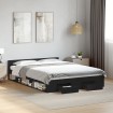 Cama con cajones madera de ingeniería negro 120x200 cm
