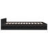 Cama con cajones madera de ingeniería negro 120x200