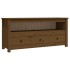 Mueble de TV madera maciza de pino marrón miel 114x35x52