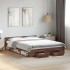 Cama con cajones madera de ingeniería marrón roble 135x190