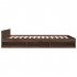 Cama con cajones madera de ingeniería marrón roble 135x190