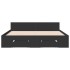 Cama con cajones madera de ingeniería negro 120x190