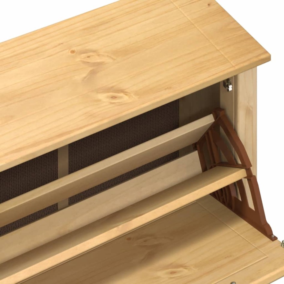 Mueble zapatero Corona madera maciza de pino 99x32x163,5