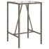 Mesa de bar de exterior ratán sintético gris 70x70x110