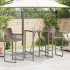 Mesa de bar de exterior ratán sintético gris 70x70x110