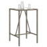 Mesa de bar de exterior ratán sintético gris 70x70x110