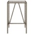 Mesa de bar de exterior ratán sintético gris 70x70x110