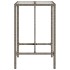 Mesa de bar de exterior ratán sintético gris 70x70x110