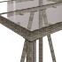 Mesa de bar de exterior ratán sintético gris 70x70x110
