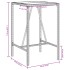 Mesa de bar de exterior ratán sintético gris 70x70x110