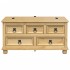 Caja de almacenaje Corona madera maciza de pino 90x78x45