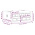 Caja de almacenaje Corona madera maciza de pino 90x78x45